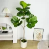 70/103cm Artificial Ficus Tree with Banyan Leaves 6