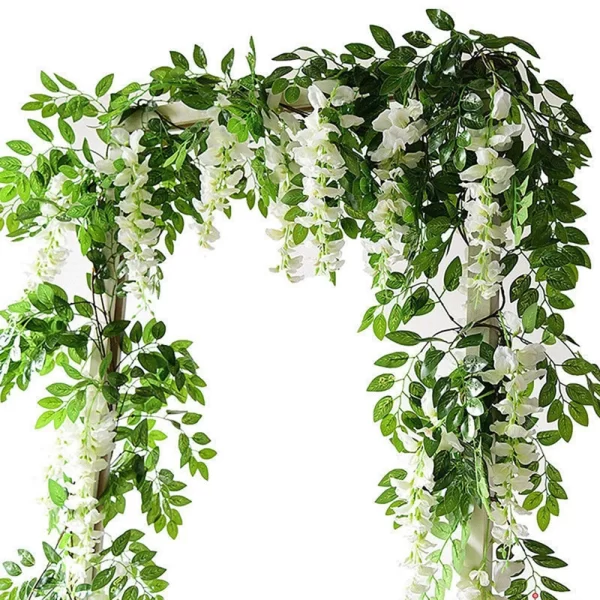 2Pcs Wisteria Hanging Vine for Wedding Arch & Garden Decor 1