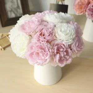 Peony Artificial Silk Flowers - Wedding Bouquet & Home Decoration 1