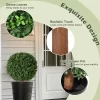 24 Inch Artificial Boxwood Topiary Balls (Set of 2) 5