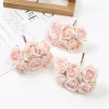 6Pcs 4cm Mini Silk Rose Bouquet for DIY Wreaths & Wedding Decor 3