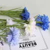 Blue Cornflower Silk Bouquet for Wedding & Valentine's Day 3