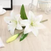 Real Looking 3D Printing Lily Branch Artificial Flowers for Wedding Home Garden Decoration 4