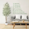 5FT Artificial Olive Tree with Lifelike Fruits 4