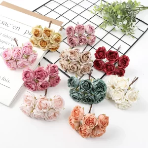 6PCS Artificial Peony Flower Bouquet 1