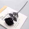 5/10/20Pcs Black Silk Roses for Gothic Wedding & Halloween Decor 2