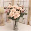 Vintage Large Silk Roses with Big White Blooms for Wedding & Home Decor 3