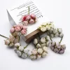 6PCS Mini Tea Roses Bouquet Multicolor Wedding Christmas Gift Box Decor 2