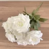 9-Head Ivory White Rose Bouquet – Elegant Faux Wedding Floral 5