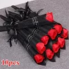 10Pcs Soap Rose Bouquet - Artificial Wedding & Home Decoration 6