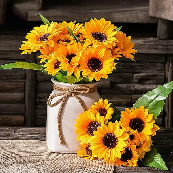 7 Heads Artificial Sunflower Bouquet 1