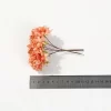 6PCS Mini Carnation Artificial Silk Flowers for Wedding Wreath Scrapbooking DIY 6