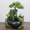 Simulation Resin Rockery Decor Fake Tree Waterfall Humidifier 2