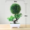 Green Artificial Bonsai Tree Potted Flower 4