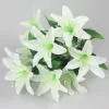 10-Head Artificial Lily Bouquet for European Wedding & Party Decor 5