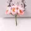 6Pcs Tea Rose Bud Artificial Flowers 5