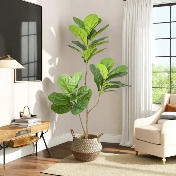 70/103cm Artificial Ficus Tree with Banyan Leaves 1