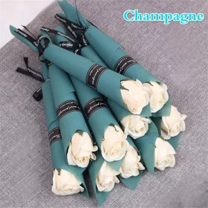 10Pcs Soap Rose Bouquet - Artificial Wedding & Home Decoration 1