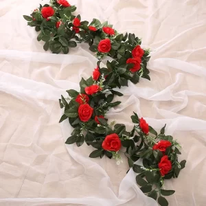 250CM Rose Garland – Faux Floral Vine for Wedding & Home 1