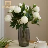 European-Style 2 Heads Simulated Peony Silk Flowers for Wedding Home Decor 3