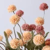 5-Head Silk Dandelion Flower Ball with Green Leaves for Wedding & Home Decor 6