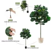 GlowSol Artificial Fiddle Leaf Fig Tree (5.2 Ft) 6