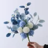 Blue & White Hydrangea – Elegant Silk Floral Decoration 4