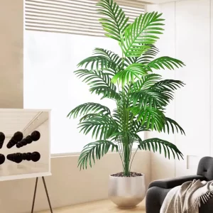 Artificial Palm Tree with Plastic Leaf Branches 1