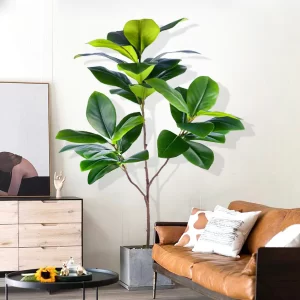 76-135cm Artificial Magnolia & Rubber Fig Tree 1