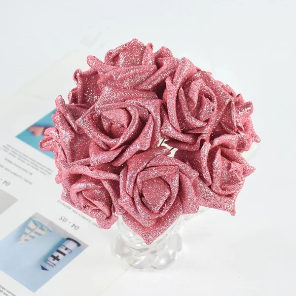 10/20Pcs Mini Foam Rose Bouquet for Wedding & DIY Craft Decorations 1