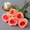 50cm Artificial Rose Branch - 2/5Pcs Red Roses for Wedding & Home 3