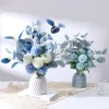 Blue & White Hydrangea – Elegant Silk Floral Decoration 6