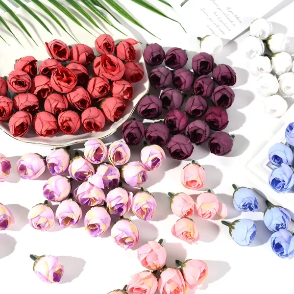 10Pcs 3cm Silk Rose Heads for Wedding, Party & DIY Craft Decorations 1