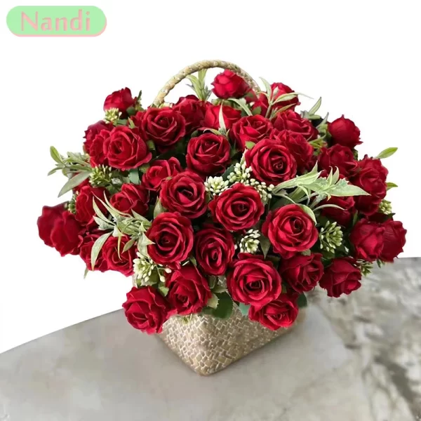 10 Heads Artificial Rose Bouquet 1