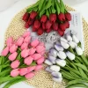 10/30PCS Real Touch Tulip Artificial Flowers Wedding Bride Bouquet Home Decor 6