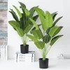 Large Artificial Palm Tree with Monstera Leaves 3