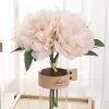 5PCS Big Hydrangea Peony Artificial Flowers 5