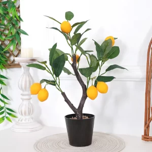 1PCS Artificial Lemon Tree Bonsai 1