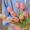 10Pcs PE Foam Tulip Bouquet for Wedding & Garden Decor 2