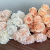 9-Head Champagne Rose Bouquet – Artificial Wedding & Home Decor 3