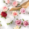 100PCS Artificial Flowers DIY Candy Box Cake Wreath Wedding Party Decor 4