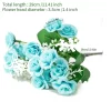 15 Heads Silk Rose Artificial Bouquet for Wedding 2