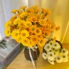 21 Heads Autumn Silk Daisy Bouquet for Home Wedding Christmas Table Decoration 2