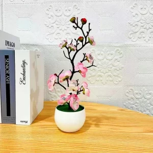 Artificial Bonsai Fake Flowers Small Tree 1