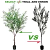 7Ft Artificial Faux Olive Tree with Lifelike Fruits 4