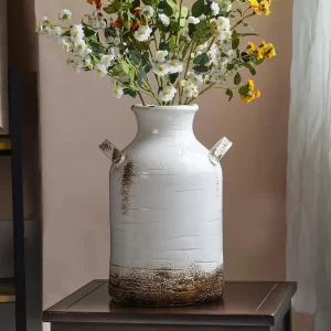 14-Inch Rustic Ceramic Farmhouse Vase 1