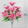 10-Head Artificial Lily Bouquet for European Wedding & Party Decor 3