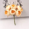 6Pcs Tea Rose Bud Artificial Flowers 4