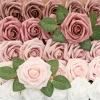 30/5PCS Artificial Foam Rose Flowers with Stems for DIY Wedding Bouquets & Party Decor 2