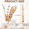 5PCS Artificial Gold Eucalyptus Branch Stems for Wedding Greenery Decoration 3